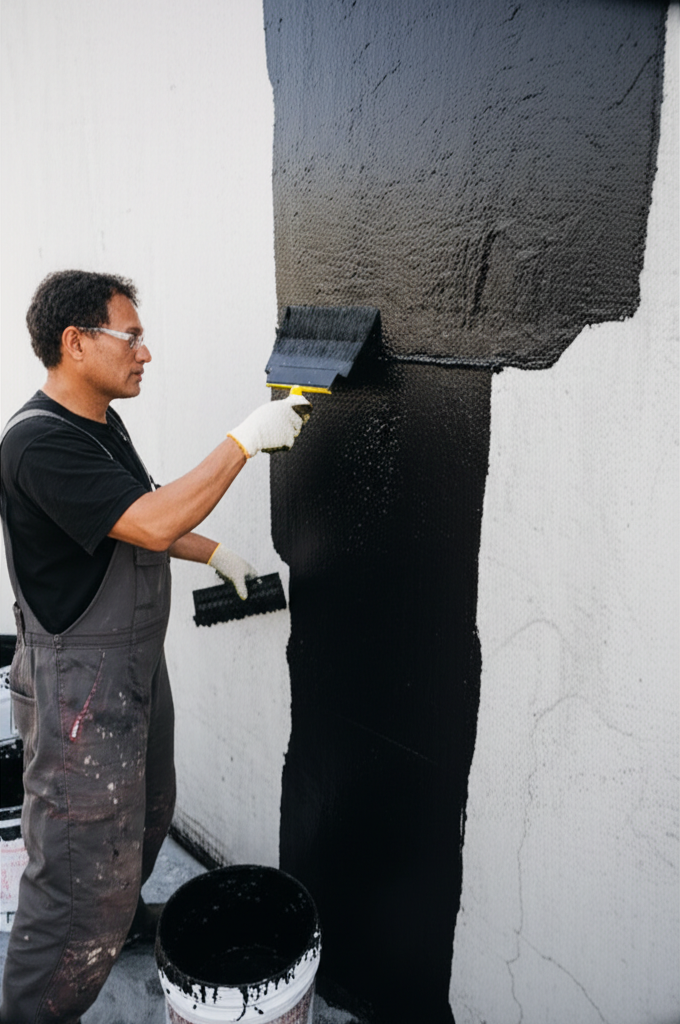 Completed waterproofing project showing quality finish